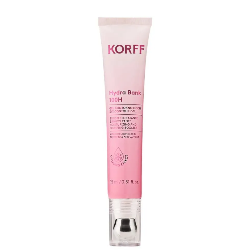 Korff Hydra Bank 100H Gel per il contorno occhi idratante e rinfrescante, 15 ml