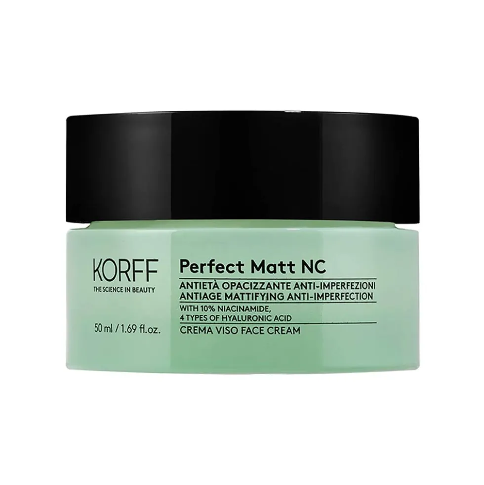 Korff Perfect Matt NC Crema Viso Antietà Opacizzante Anti-Imperfezioni, 50ml