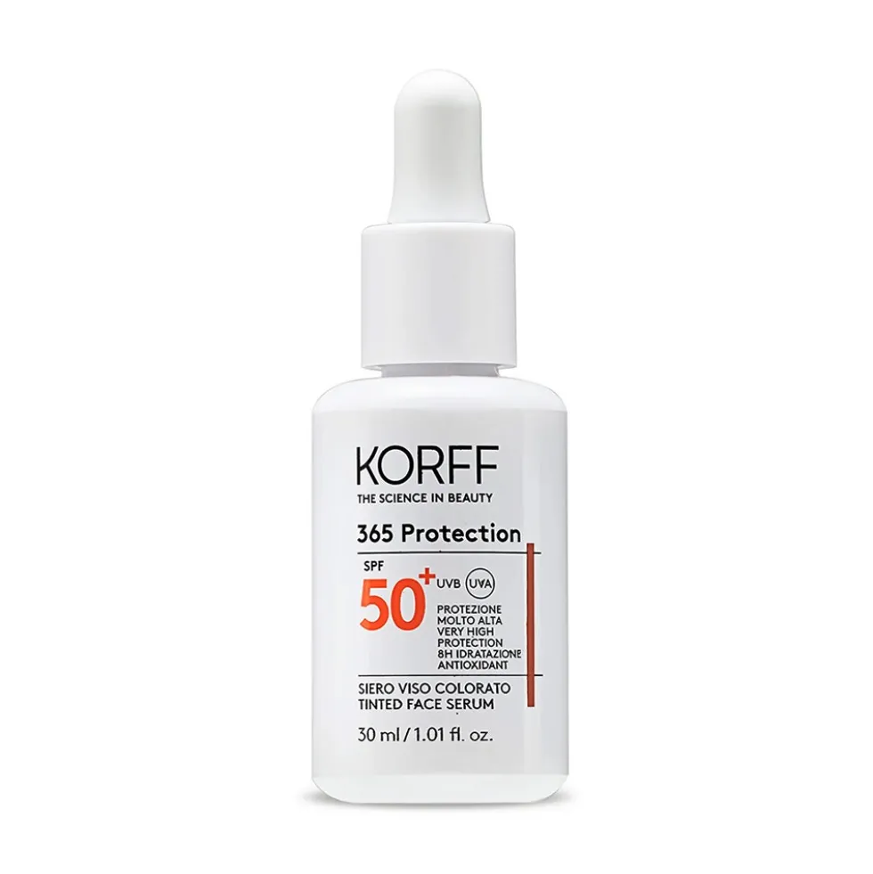 Korff 365 Protection - Siero Viso Colorato SPF 50+ Protezione Molto Alta, 30ml