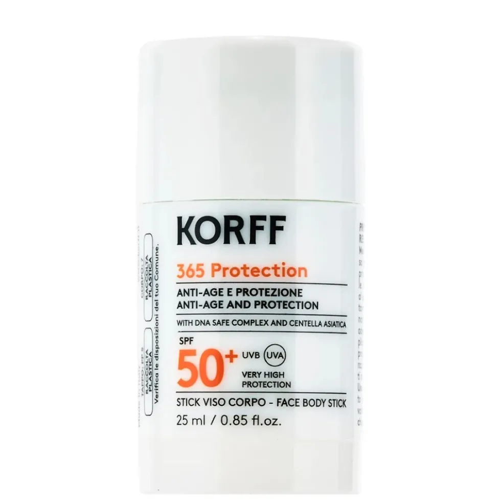 Korff 365 Protection - Stick solare SPF 50+ per il viso, il corpo e le zone sensibili, 25 ml