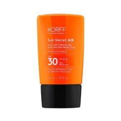 Korff Sun Secret Air fluido viso SPF30 - Fluido solare per la protezione e l'azione anti-età, 50 ml