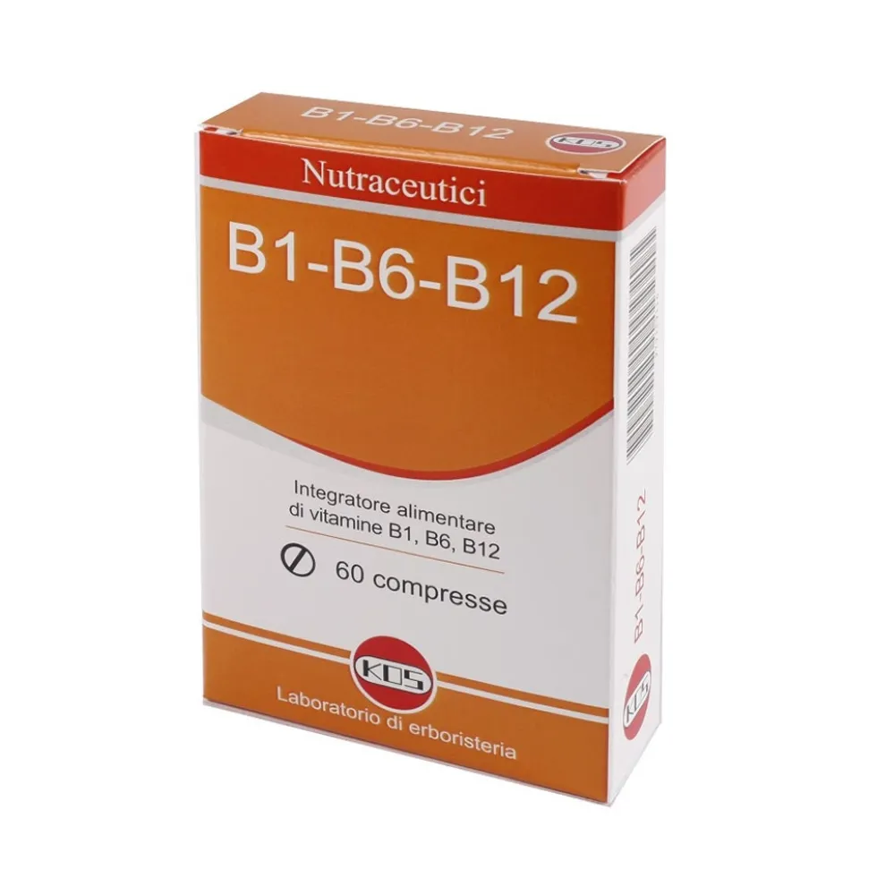 Kos B1-B6-B12 Integratore Multivitaminico, 60 Compresse