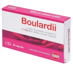 Kos Boulardii - Integratore di probiotici e prebiotici per la flora intestinale, 30 capsule