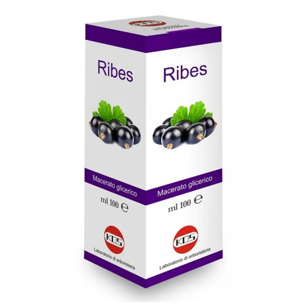 Kos Macerato Glicerico Ribes Nigrum - Integratore in gocce per il benessere di naso e gola, 100 ml