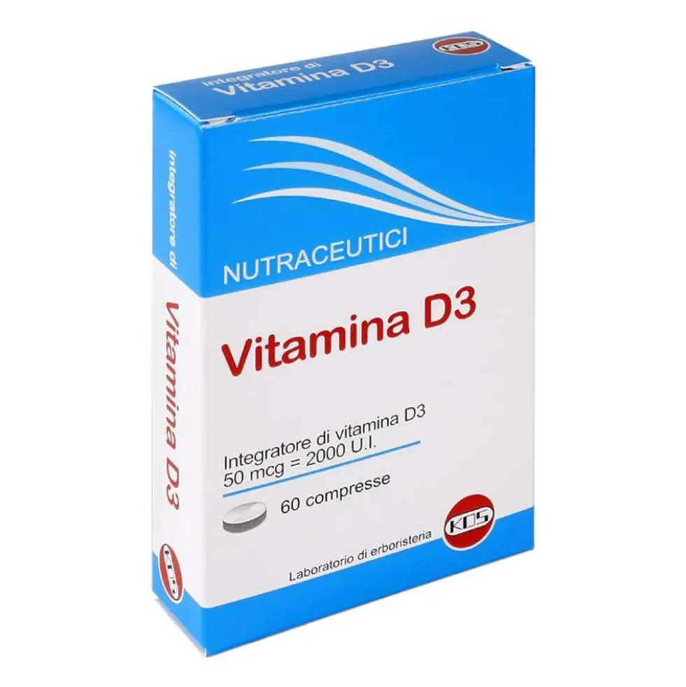 Kos Nutraceutici - Vitamina D3 Integratore Alimentare, 60 Compresse