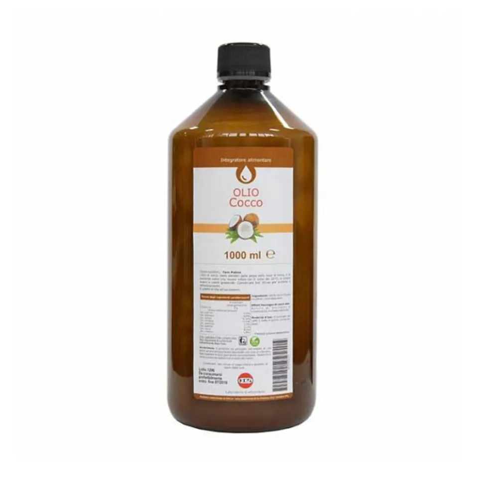 Kos Olio di cocco purissimo - Integratore ricostituente per il trofismo della cute, 1000 ml
