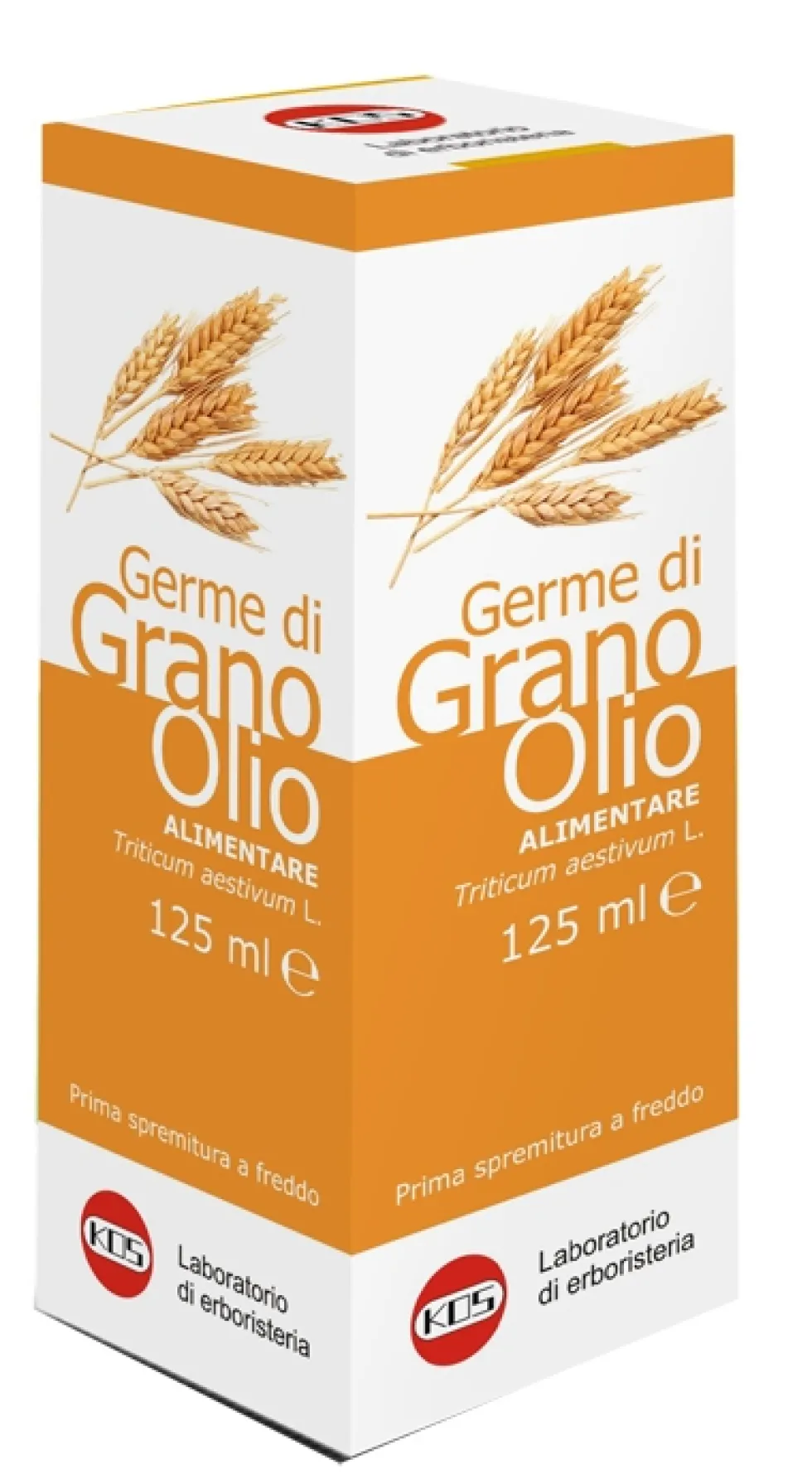 Kos Olio di germe di grano - Integratore alimentare antiossidante con vitamina E, 125 ml