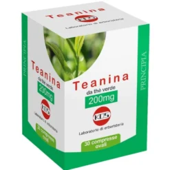 Kos Teanina - Integratore alimentare per il rilassamento e il benessere mentale, 30 compresse