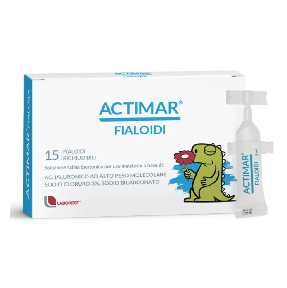 Laborest Actimar Fialoidi - Soluzione salina ipertonica per l'igiene nasale, 15 fialoidi da 5 ml