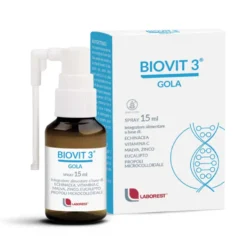 Laborest Biovit 3 Gola Spray Benessere Gola e Prime Vie Respiratorie, 15ml