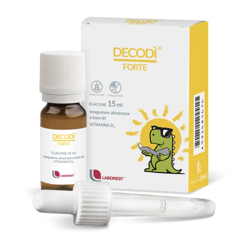 Laborest Decodì Forte - Integratore in gocce di vitamina D3 per ossa e denti, 15 ml