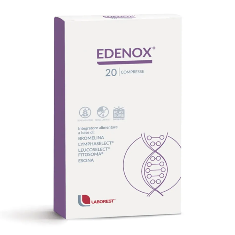 Laborest Edenox - Integratore per il microcircolo e il drenaggio dei liquidi, 20 compresse