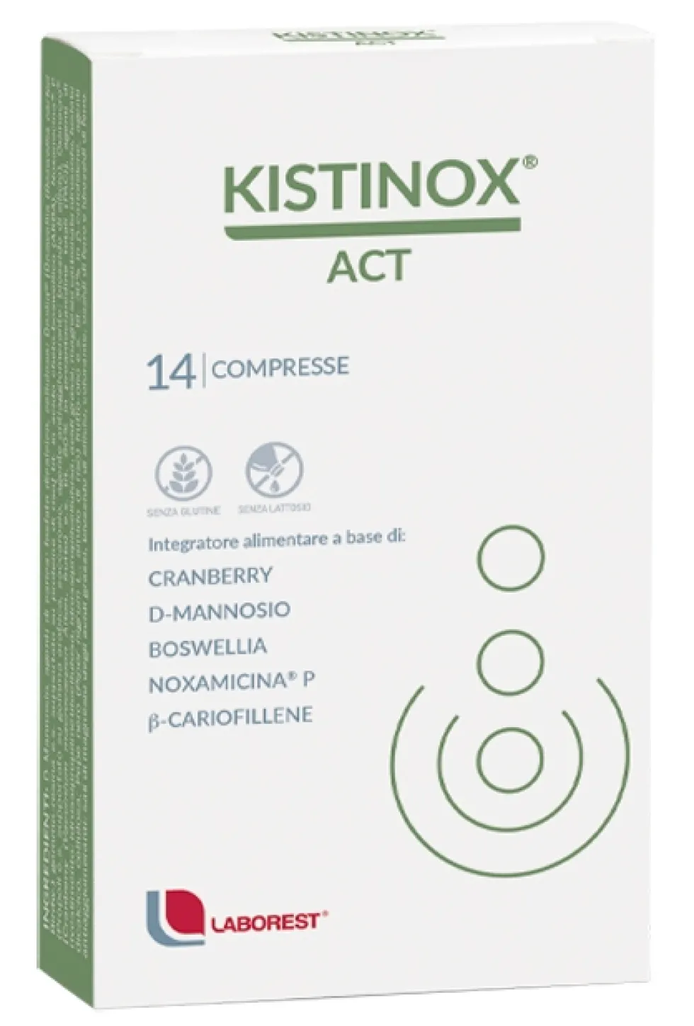 Laborest Kistinox Act - Integratore senza glutine per il benessere delle vie urinarie, 14 compresse