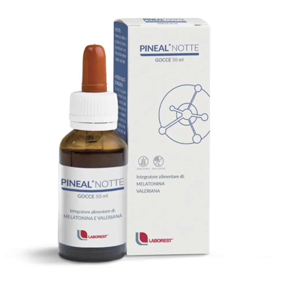 Laborest Pineal Notte - Integratore in gocce di melatonina e valeriana per il sonno, 50 ml