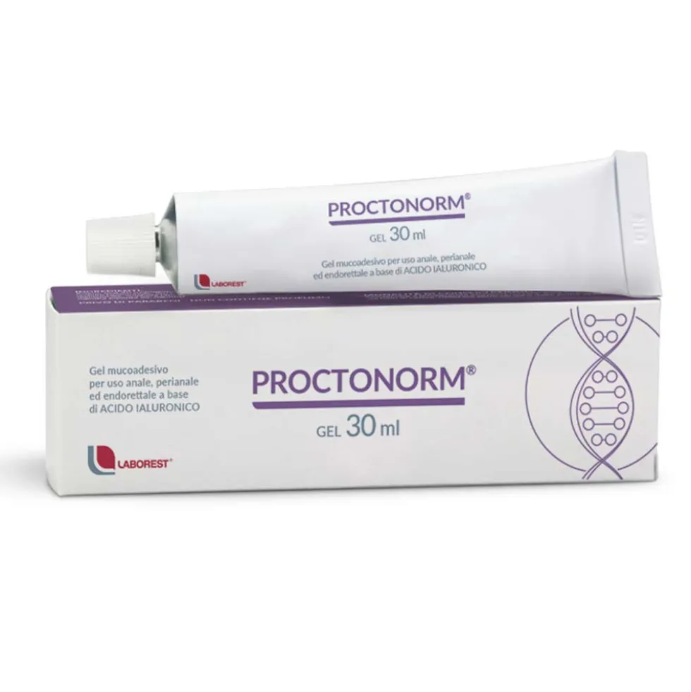 Laborest Proctonorm - Gel mucoadesivo lenitivo per le emorroidi e le ragadi anali, 30 ml