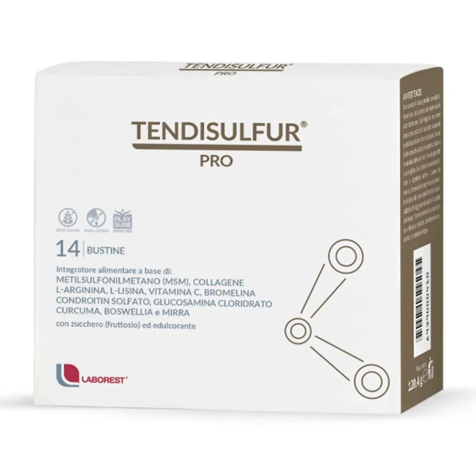 Laborest Tendisulfur Pro Integratore Funzionalità Articolare, 14 Bustine
