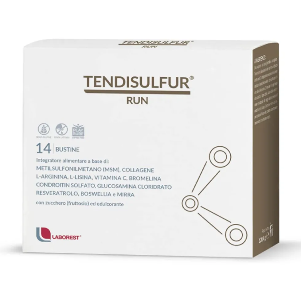 Laborest Tendisulfur Run Integratore Funzione Articolare e Drenante, 14 Bustine