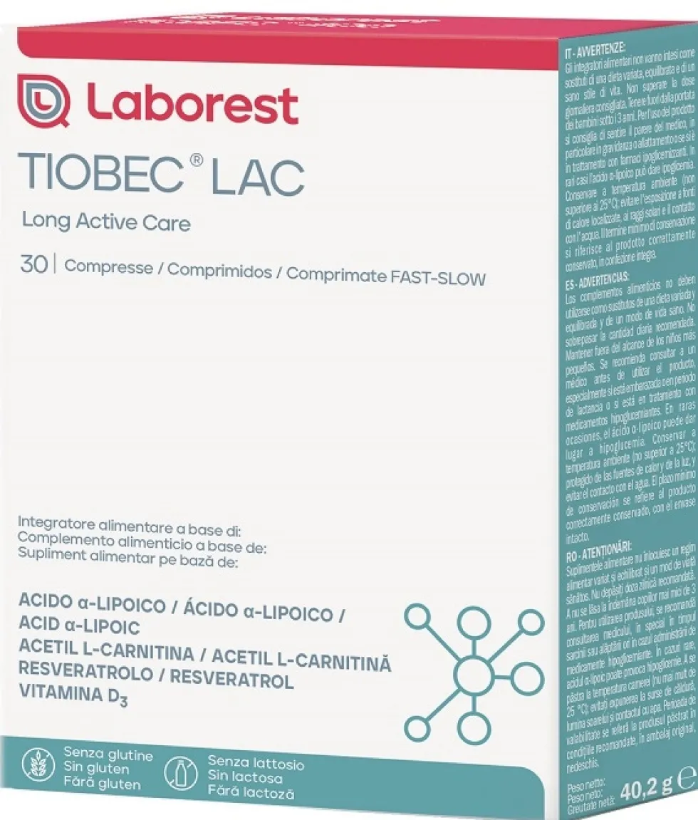 Laborest Tiobec Lac Integratore antiossidante per il sistema nervoso, 30 compresse
