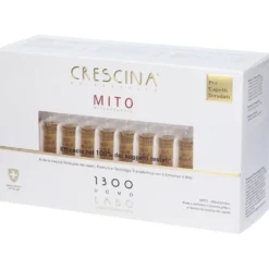 Labo Suisse Crescina - Transdermic RiCrescita MITO 1300 Fiale Capelli Uomo, 40 fiale