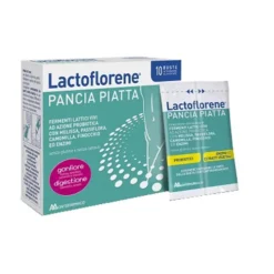 Lactoflorene Pancia Piatta - Integratore probiotico per il gonfiore addominale, 10 buste
