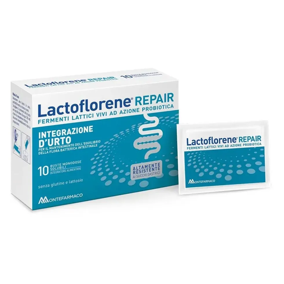 Lactoflorene Repair Fermenti Lattici Vivi ad Azione Probiotica, 10 Buste