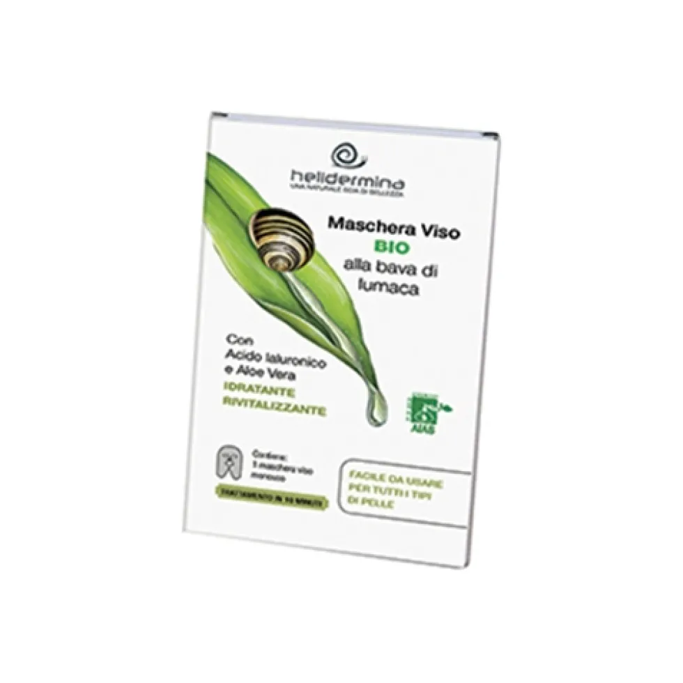 La Dispensa Helidermina Bio - Maschera in tessuto alla bava di lumaca per idratare, 20 ml