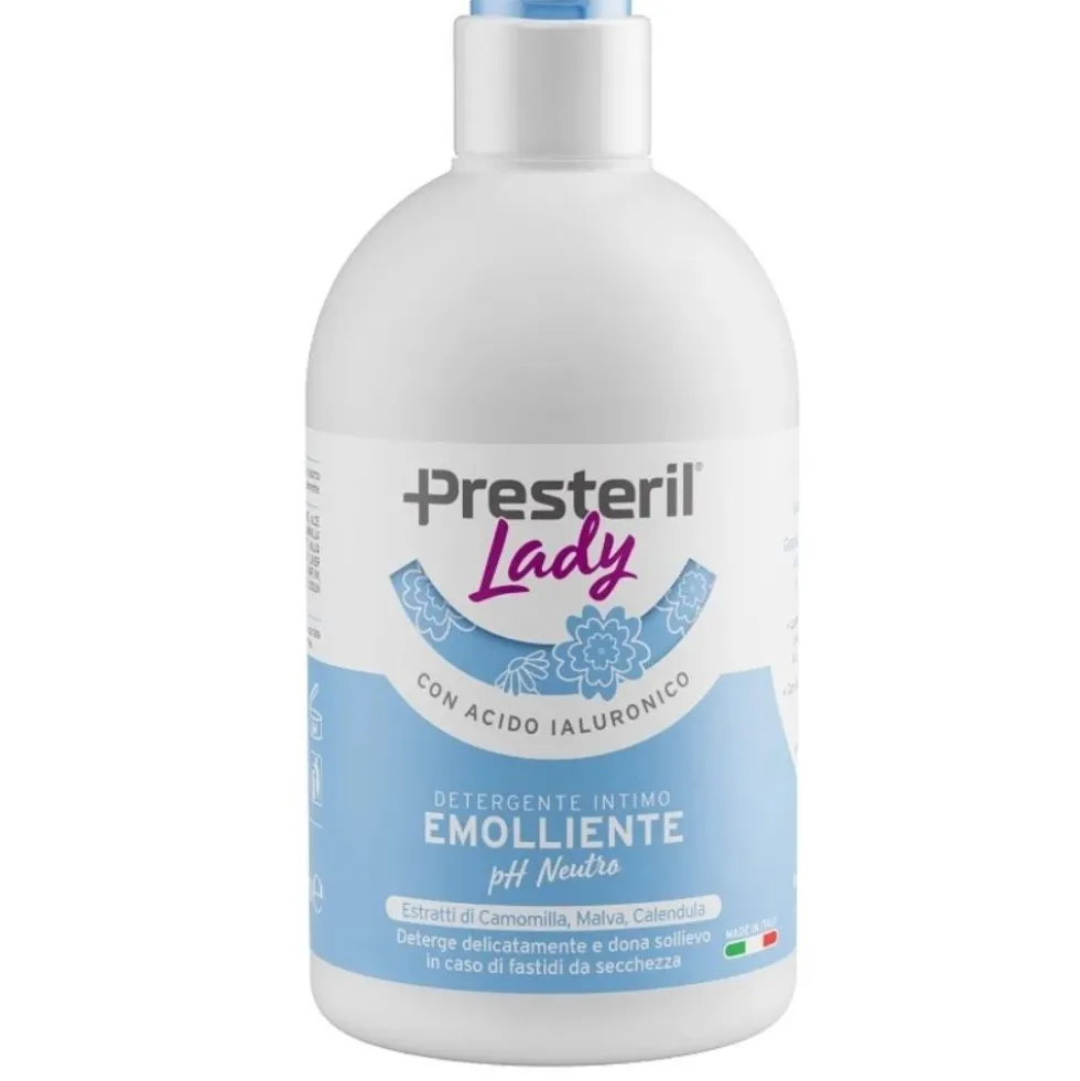 Lady Presteril Detergente intimo emolliente - Detergente lenitivo per la secchezza intima, 250 ml
