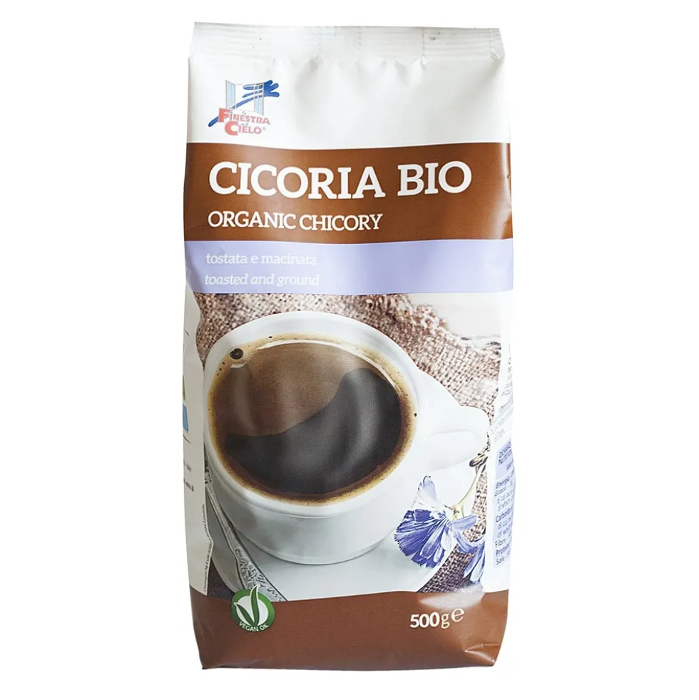 La Finestra sul Cielo Cicoria bio - Sostituto del caffè in polvere senza caffeina, 500 g