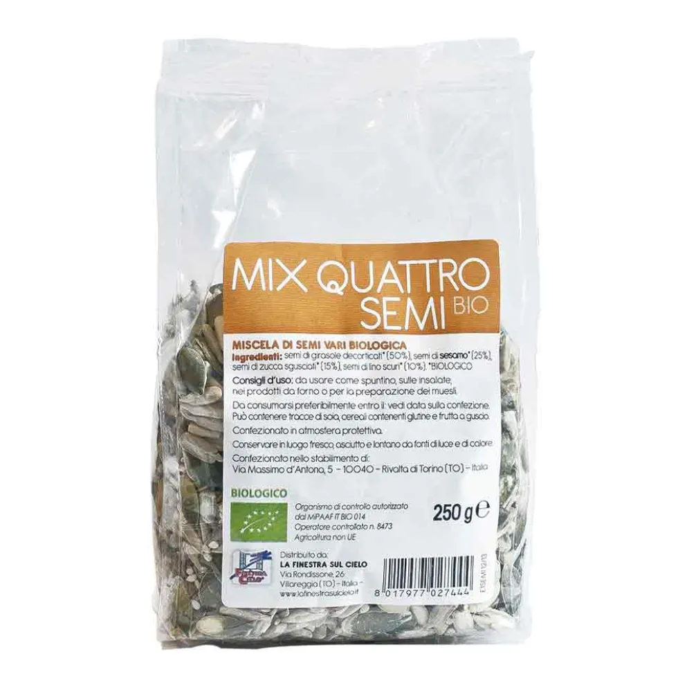 La Finestra Sul Cielo Mix 4 Semi BIO Ricchi di Acidi Grassi Pregiati, 250g