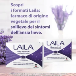 Laila - Capsule molli con olio essenziale di lavanda per l'ansia lieve, 28 capsule