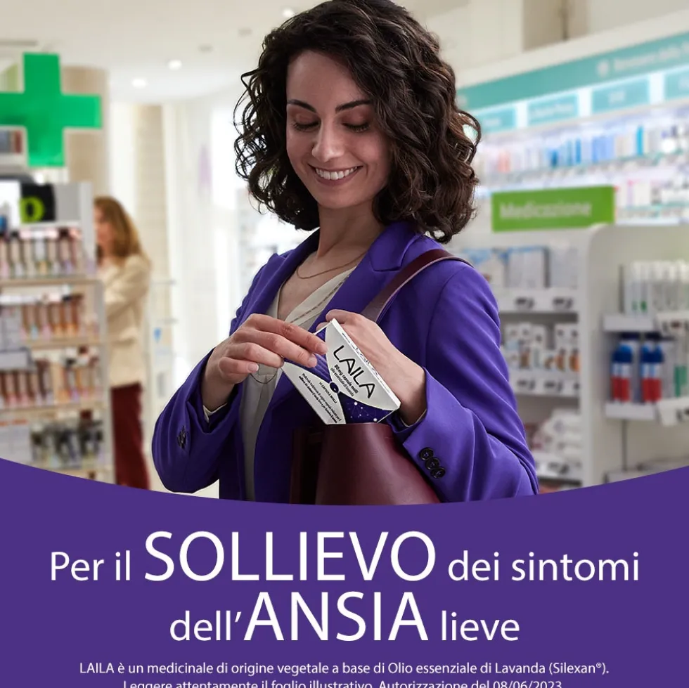Laila per Ansia Lieve a base di Olio Essenziale di Lavanda, 14 Capsule Molli