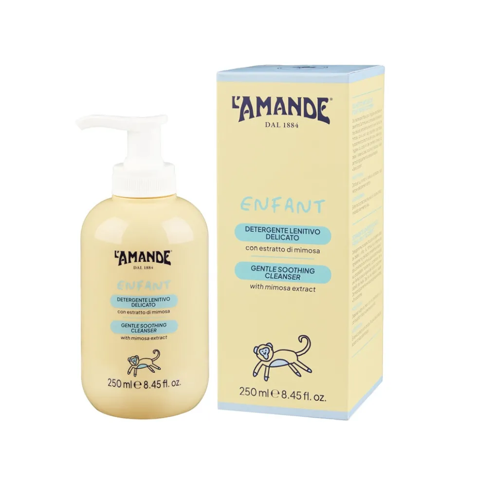 L'Amande Enfant Detergente Lenitivo Delicato Corpo e Capelli per Neonati e Bambini, 250ml