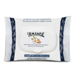 L'Amande Salviette Struccanti All'Olio Di Mandorle Dolci, 25 Pezzi