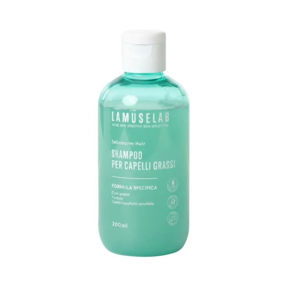 LaMuseLab Sebonorm Hair Shampoo per Capelli Grassi, 200ml