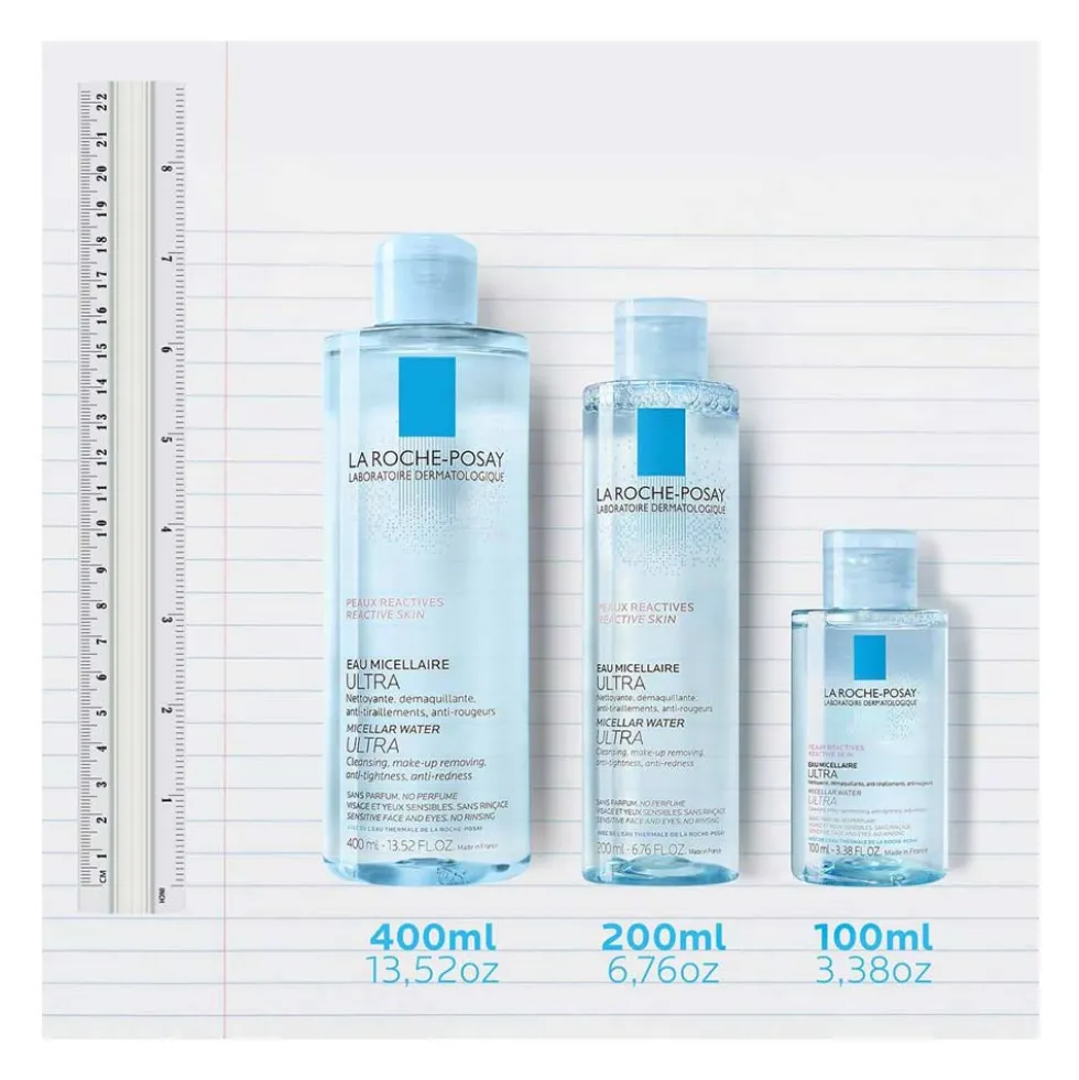 La Roche-Posay Acqua Micellare Ultra - Detergente e struccante viso per la pelle reattiva, 200 ml