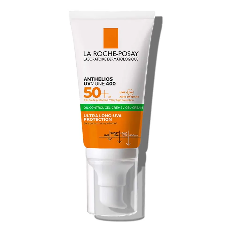 La Roche-Posay Anthelios - Gel Crema Solare Viso Tocco Secco SPF50+ Senza Profumo, 50ml
