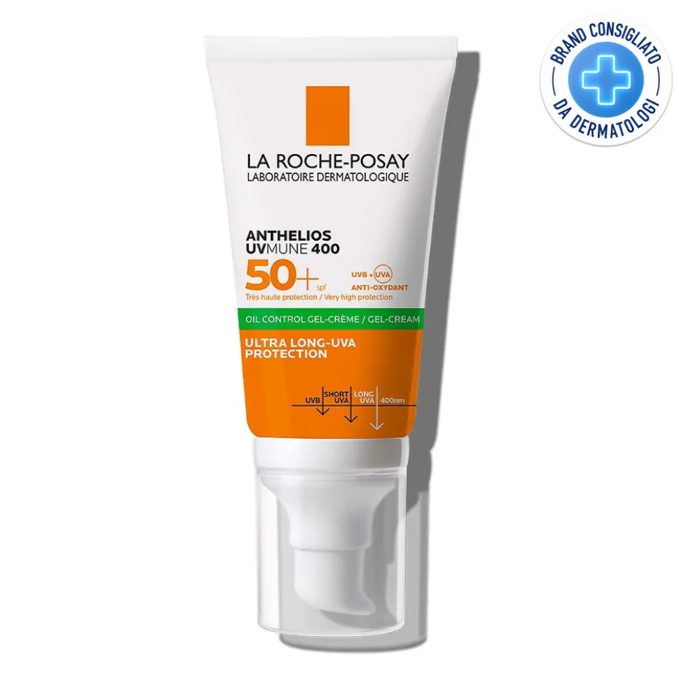 La Roche-Posay Anthelios - Gel Crema Solare Viso Tocco Secco SPF50+, 50ml