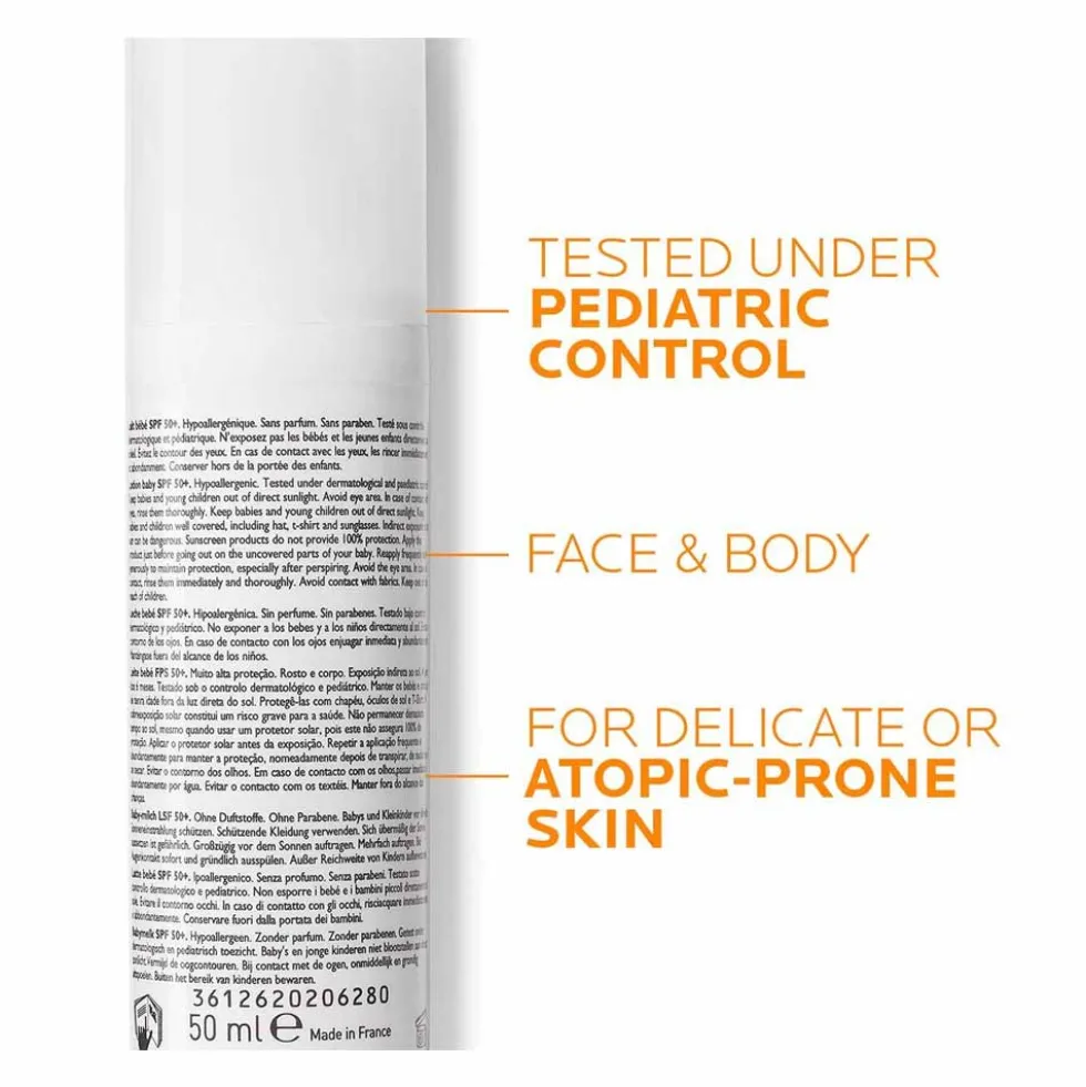 La Roche-Posay Anthelios - Latte Protettivo Baby SPF50+, 50ml