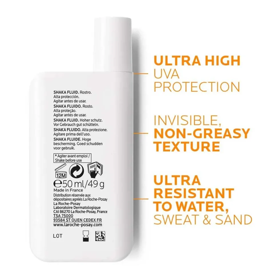 La Roche-Posay Anthelios - Shaka Fluido Protezione Solare Resistente SPF30, 50ml