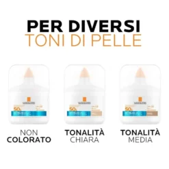La Roche-Posay Anthelios Uvair Serum Sunscreen SPF50+ Siero Protezione Solare viso leggero colore Medium natural, 50ml