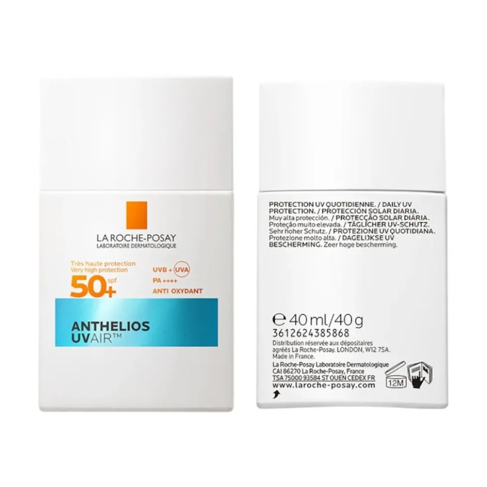 La Roche-Posay Anthelios - UVAir SPF50+ Protezione Solare Pelli Sensibili Leggera come l'Aria, 40ml
