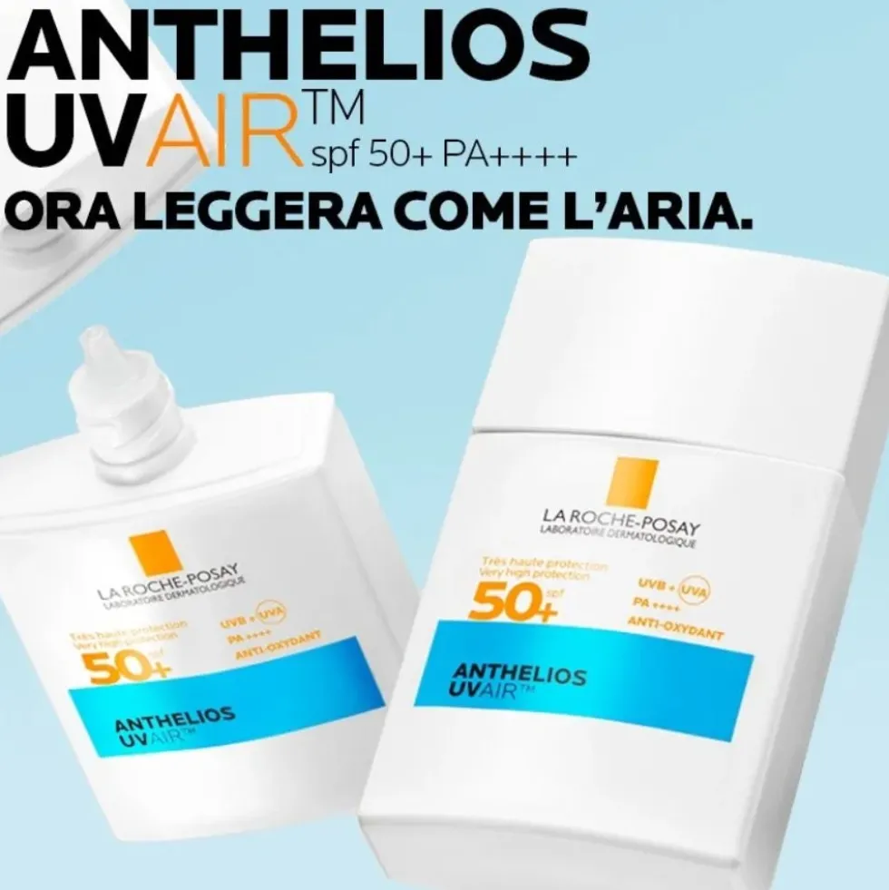 La Roche-Posay Anthelios - UVAir SPF50+ Protezione Solare Pelli Sensibili Leggera come l'Aria, 40ml