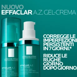 La Roche-Posay Effaclar - A.Z. Gel-Crema con Acido Azelaico Azione Anti-Imperfezioni Anti-Segni e Anti-Rughe, 40ml