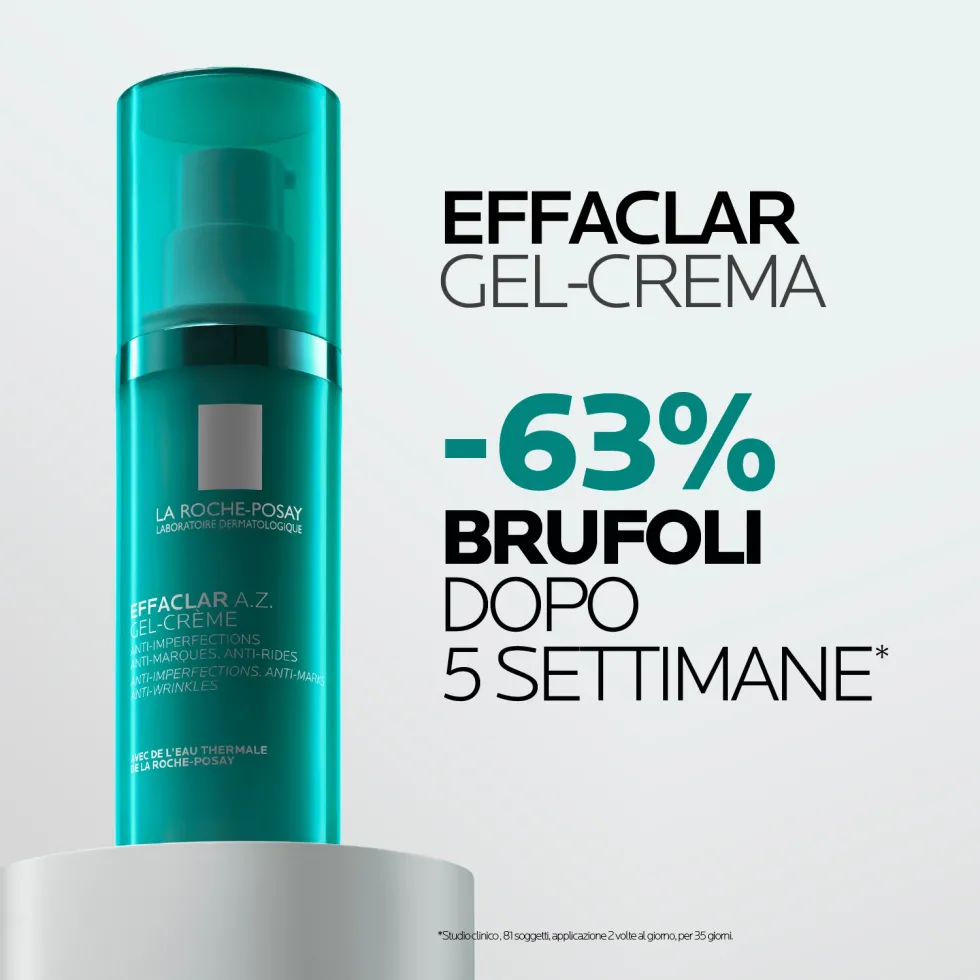 La Roche-Posay Effaclar - A.Z. Gel-Crema con Acido Azelaico Azione Anti-Imperfezioni Anti-Segni e Anti-Rughe, 40ml