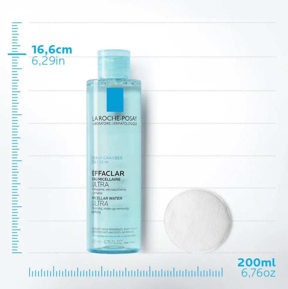 La Roche-Posay Effaclar - Detergente Viso Acqua Micellare Pelle Grassa, 200ml