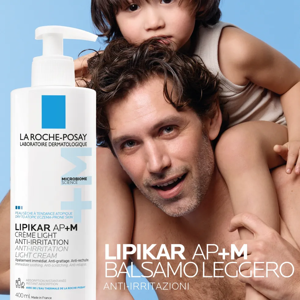 La Roche-Posay Lipikar AP+M - Balsamo leggero anti-irritazioni per la pelle secca e atopica, 200 ml