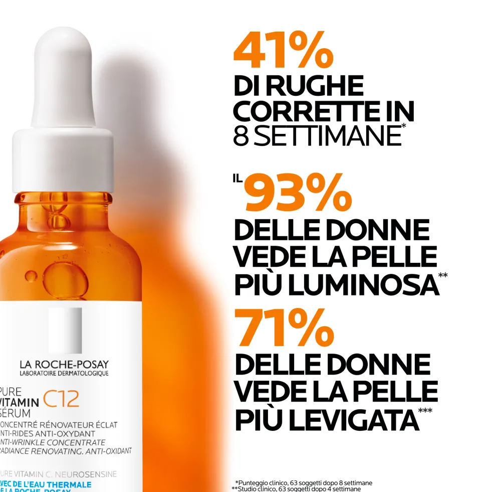 La Roche-Posay Pure Vitamin C12 Siero Antirughe e Illuminante, 30ml