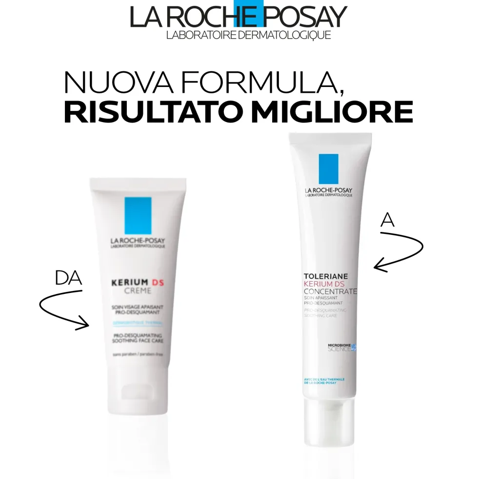 La Roche-Posay Toleriane - Kerium DS Concentrato Crema Viso Lenitiva per Pelle Seborroica, 40ml