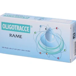 La Torre Oligotracce Rame Integratore ricostituente per le difese immunitarie, 20 fiale da 2 ml