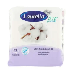 Laurella Cotone Ultra Assorbenti giorno con Ali, 12 assorbenti